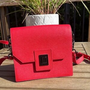 Badgley Mischka Vibrant Red Crossbody Bag
